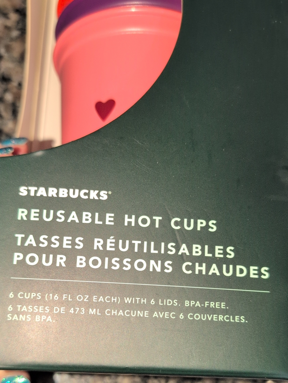 Starbucks Valentine's Day Reusable Color Changing Hot Cup Set Co - Picture 2 of 8